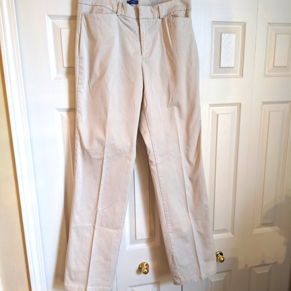 Dockers Women's Khaki Metro Pant size 12 Long cotton polyester spandex